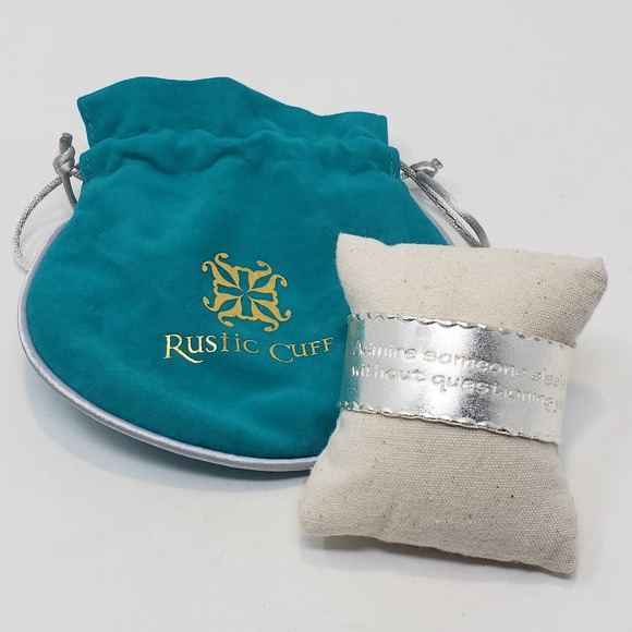 Rustic Cuff Inspiration Wide Cuff Bracelet Admire Beauty Silver Tone Engraved - Picture 1 of 5